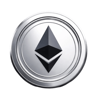 Ícono flotante de la criptomoneda Ethereum ETH como elemento gráfico