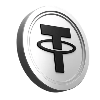 Ícono de la moneda Tether USDT ubicado en el área de confianza de la comunidad de trading